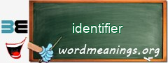 WordMeaning blackboard for identifier